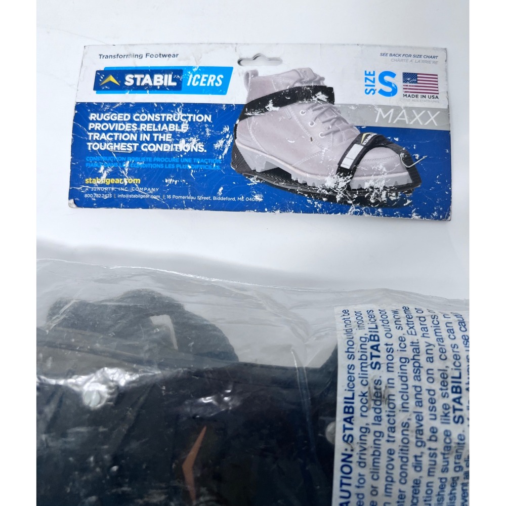 STABILicers Maxx heavy duty Cleats Traction  Black S Outdoor snow winter ice